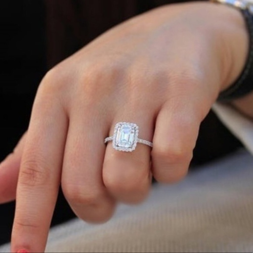 Sterling Silver Diamond Ring